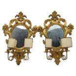 Coppia specchiere con porta candele - Pair of mirrors with candle holders