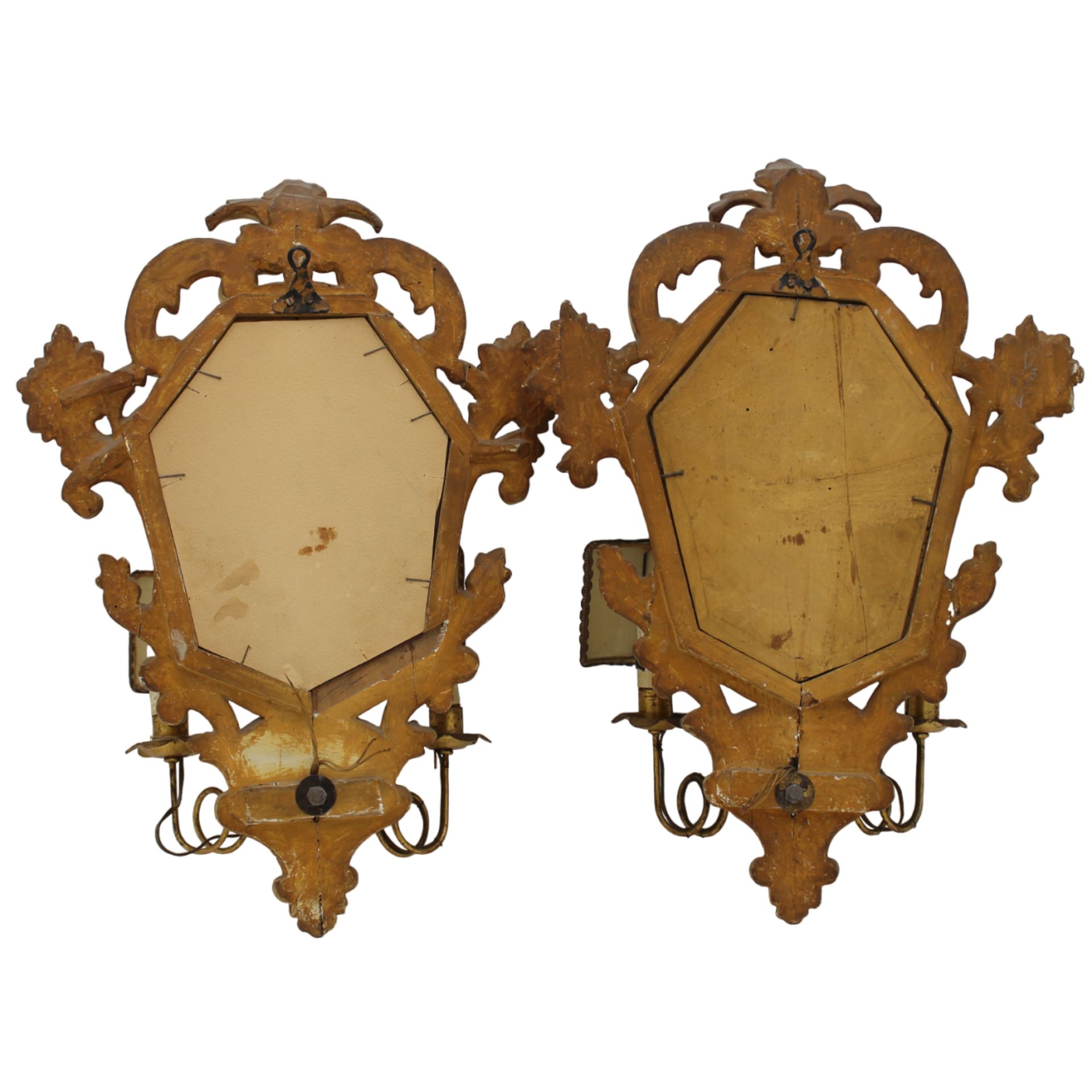 Coppia specchiere con porta candele - Pair of mirrors with candle holders - Image 2 of 2