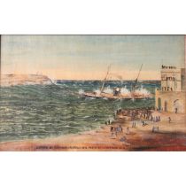 Il naufragio del piroscafo Napoli nel porto di Lampedusa; 4/01/1915 - The shipwreck of the steamship