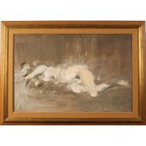 Giuseppe Ajmone (1923/2005) "Nudo disteso" - "Reclining Nude"