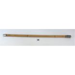 Silver topped bamboo swagger stick
