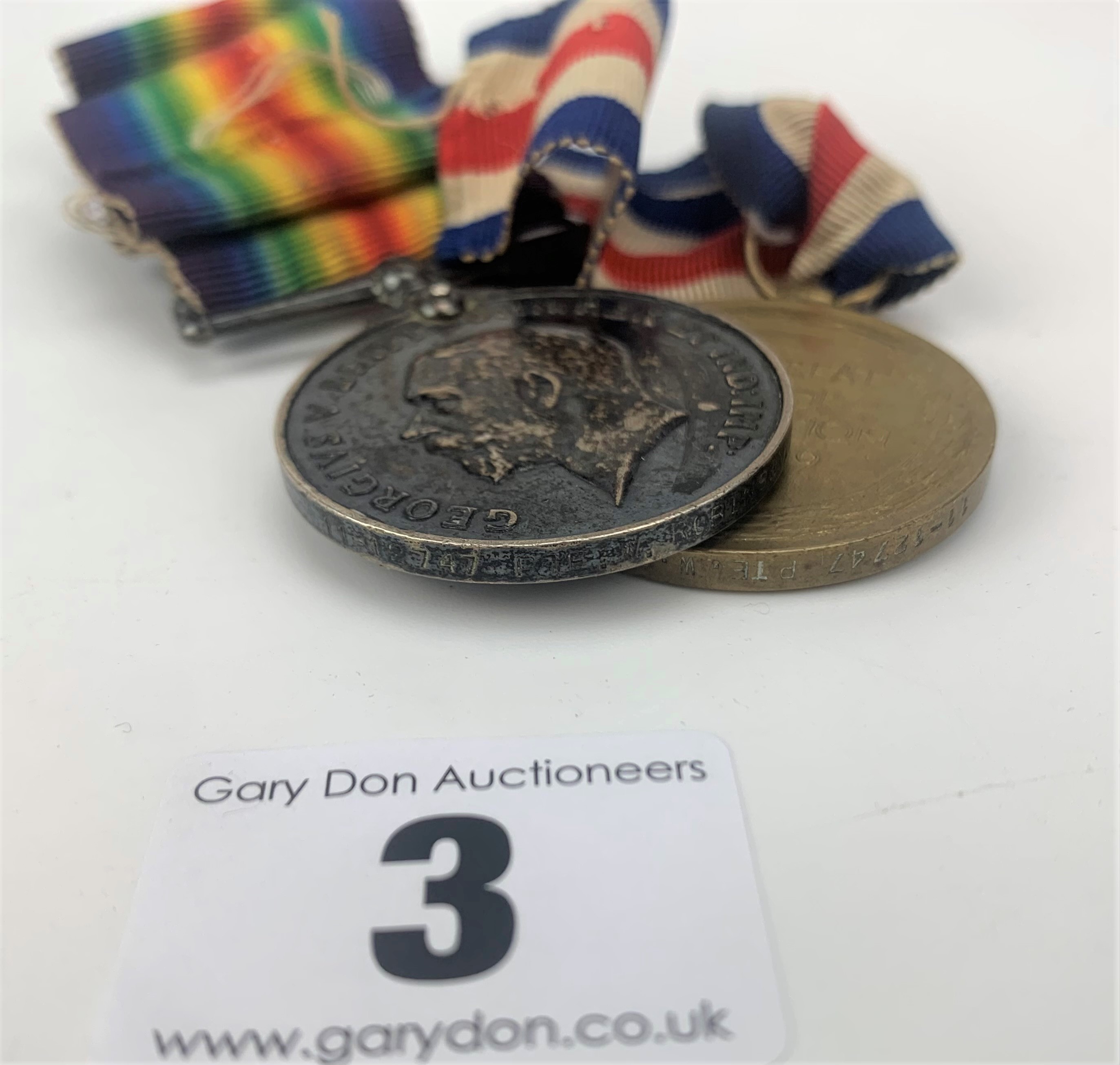 2 First World War medals and badge - Image 4 of 4