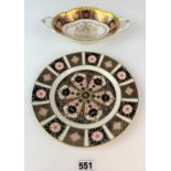 Royal Crown Derby ‘Yorkshire Rose’ plate and Royal Crown Derby ‘Golden Jubilee’ dish