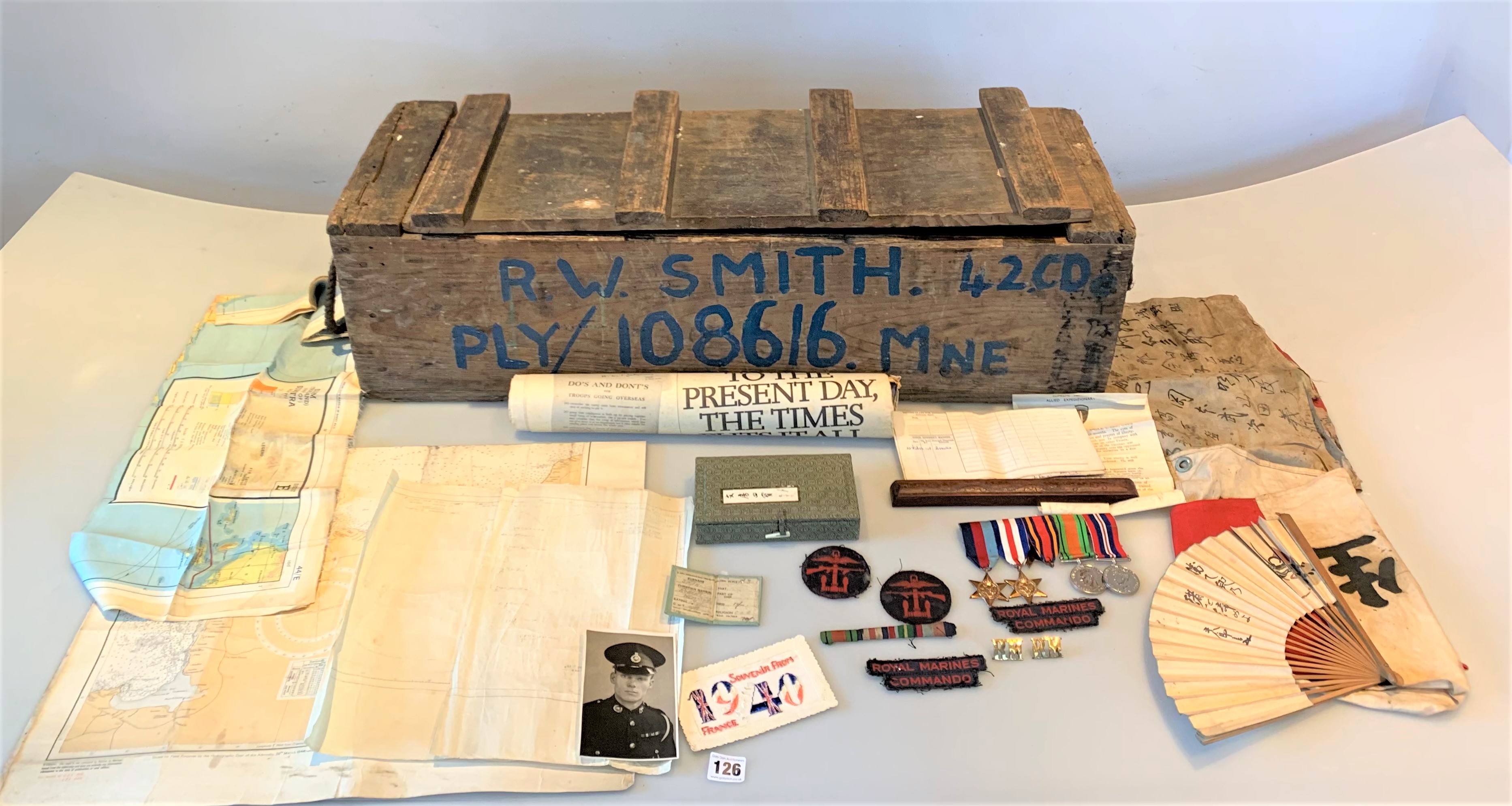 Important collection of militaria belonging to Robert Wellesley Smith, Royal Marines Commando - Image 2 of 33