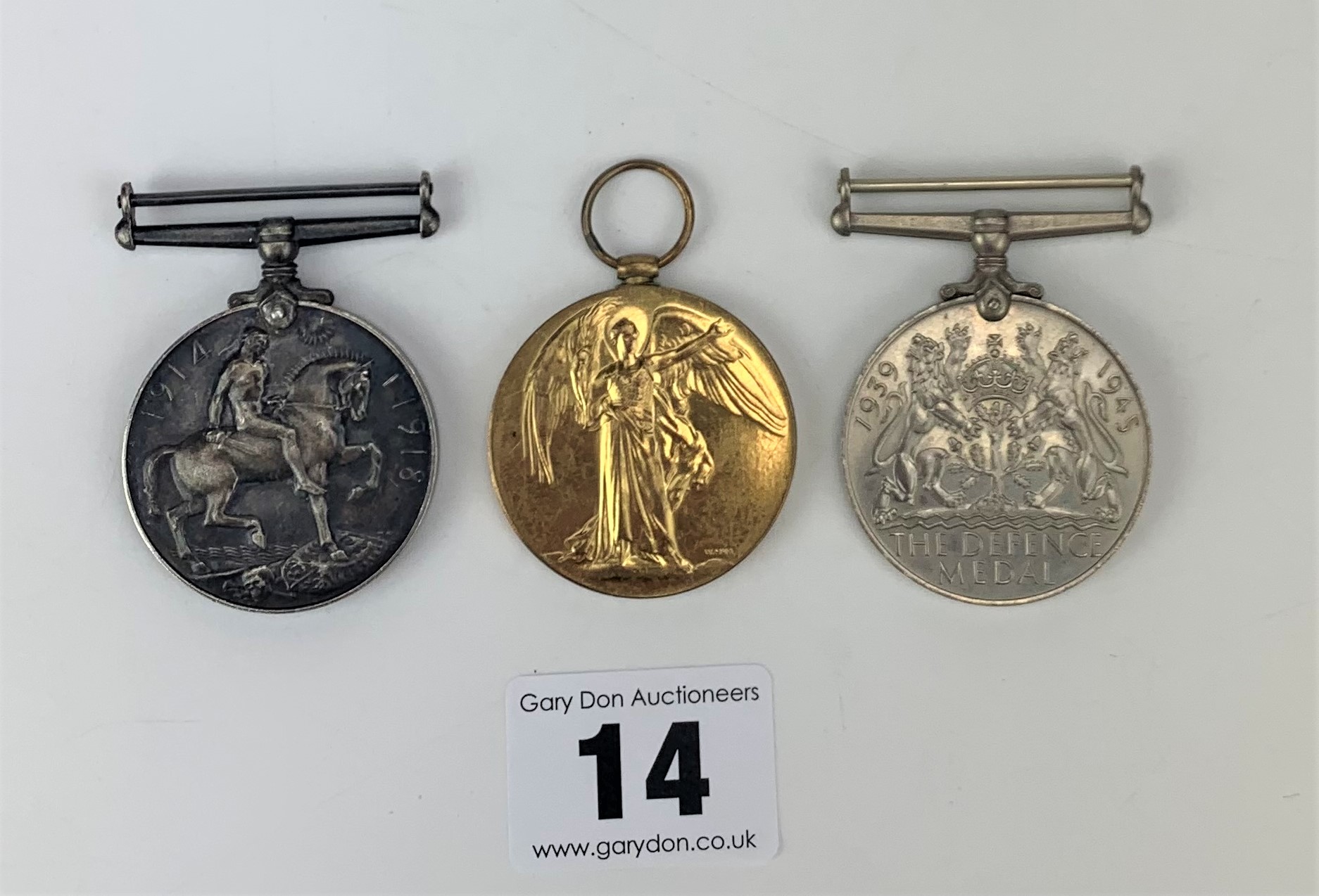 2 First World War Medals & 1 Second World War Medal