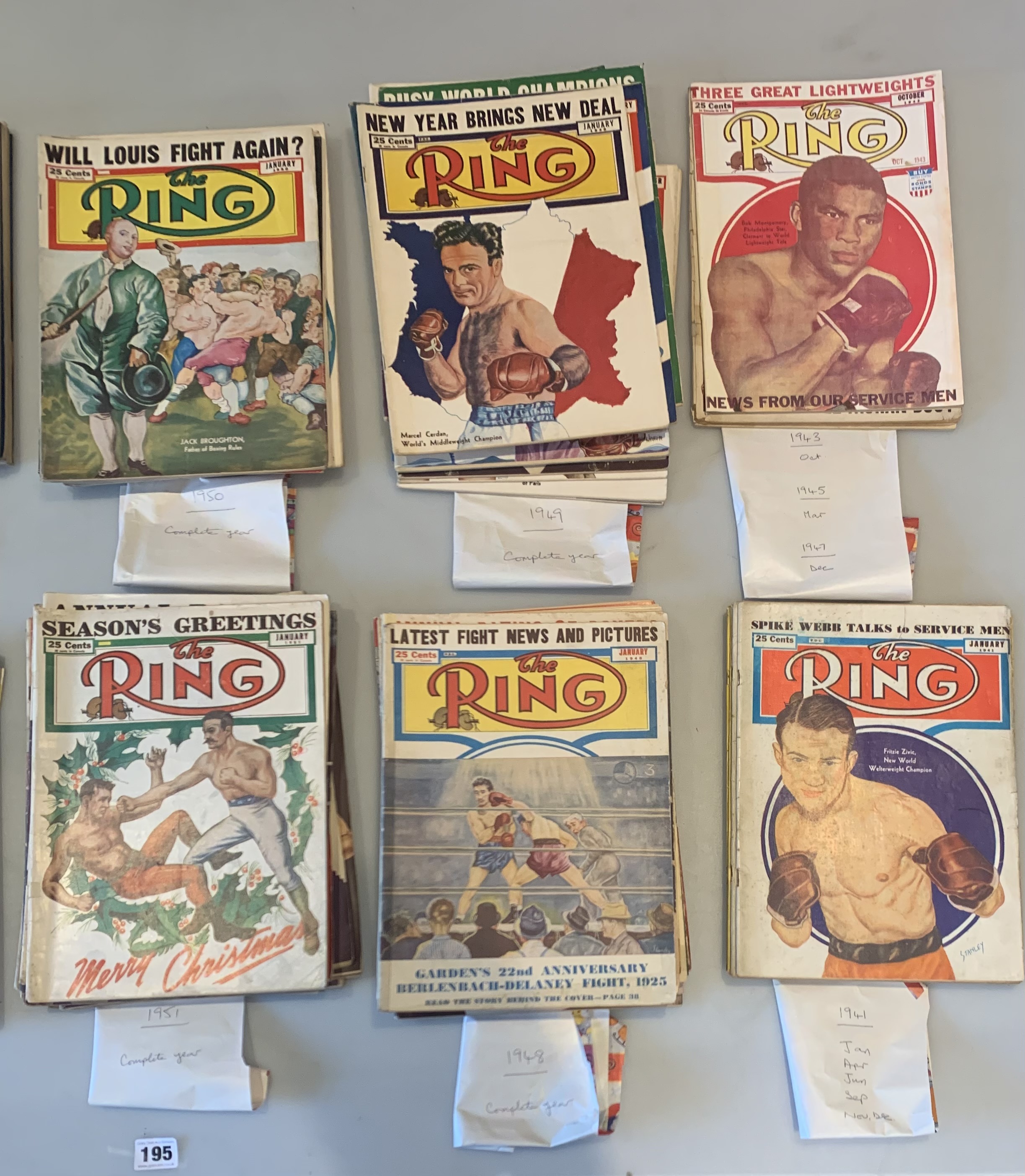 ‘The Ring’ boxing magazines 1941 - 1955 - Image 4 of 4