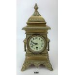 Antique French brass mantle clock