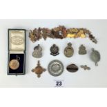 Assorted railway, military and medical badges and medals