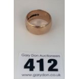 9k gold wedding band