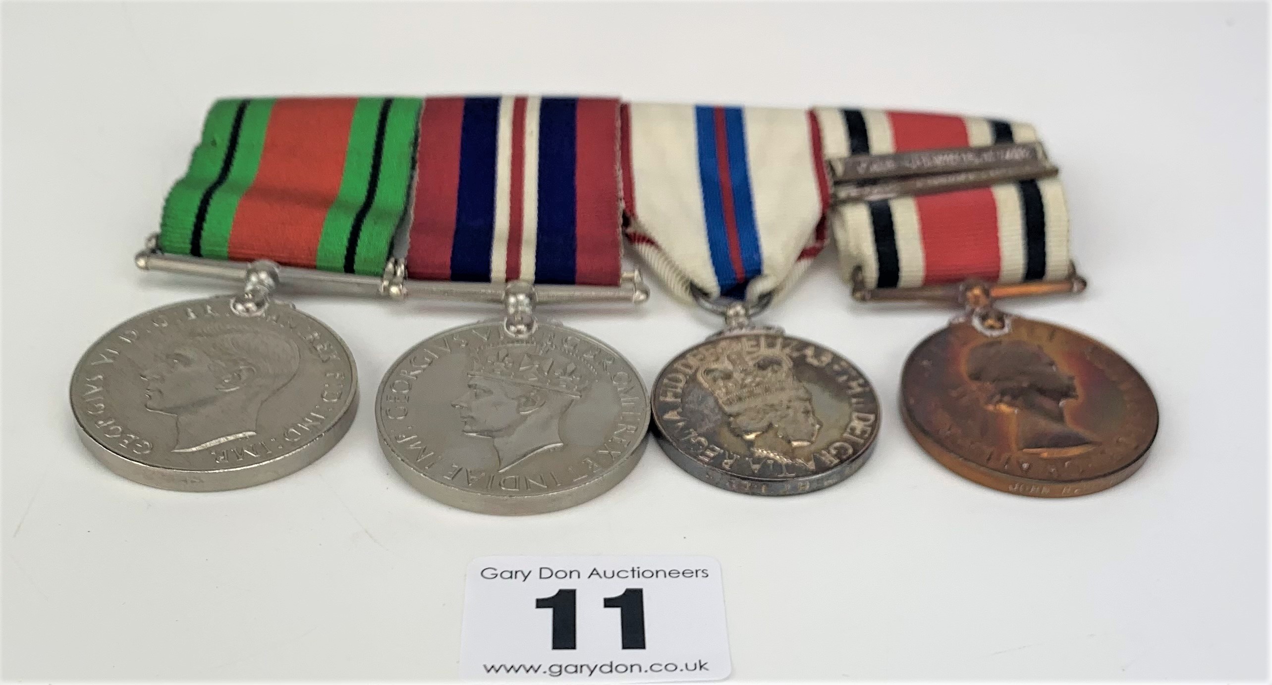 Bar with 2 Second World War Medals and 2 Police Service Medals, miniature medals and MBE medal - Image 5 of 11