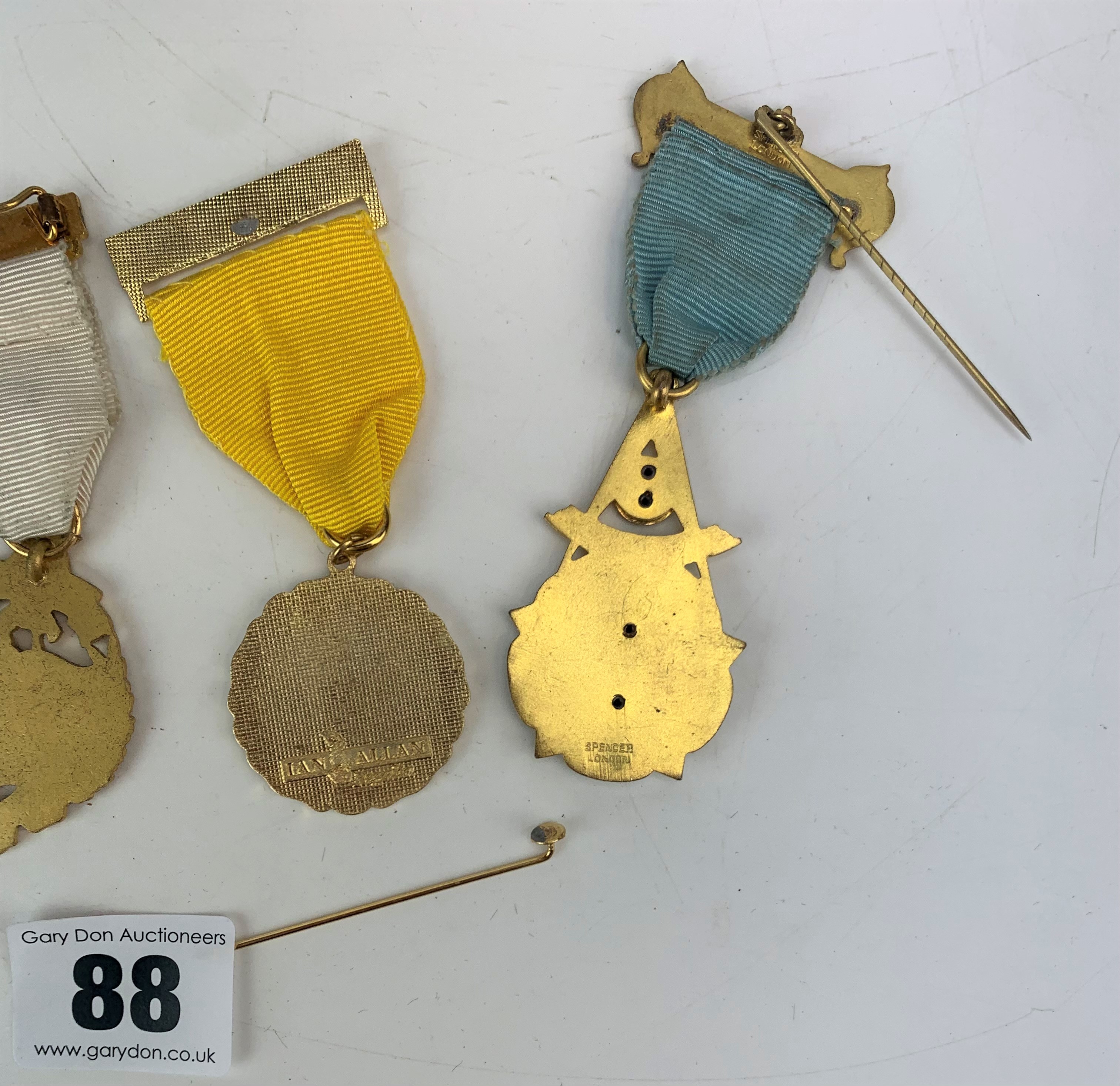 6 enamelled Masonic medals - Image 6 of 6