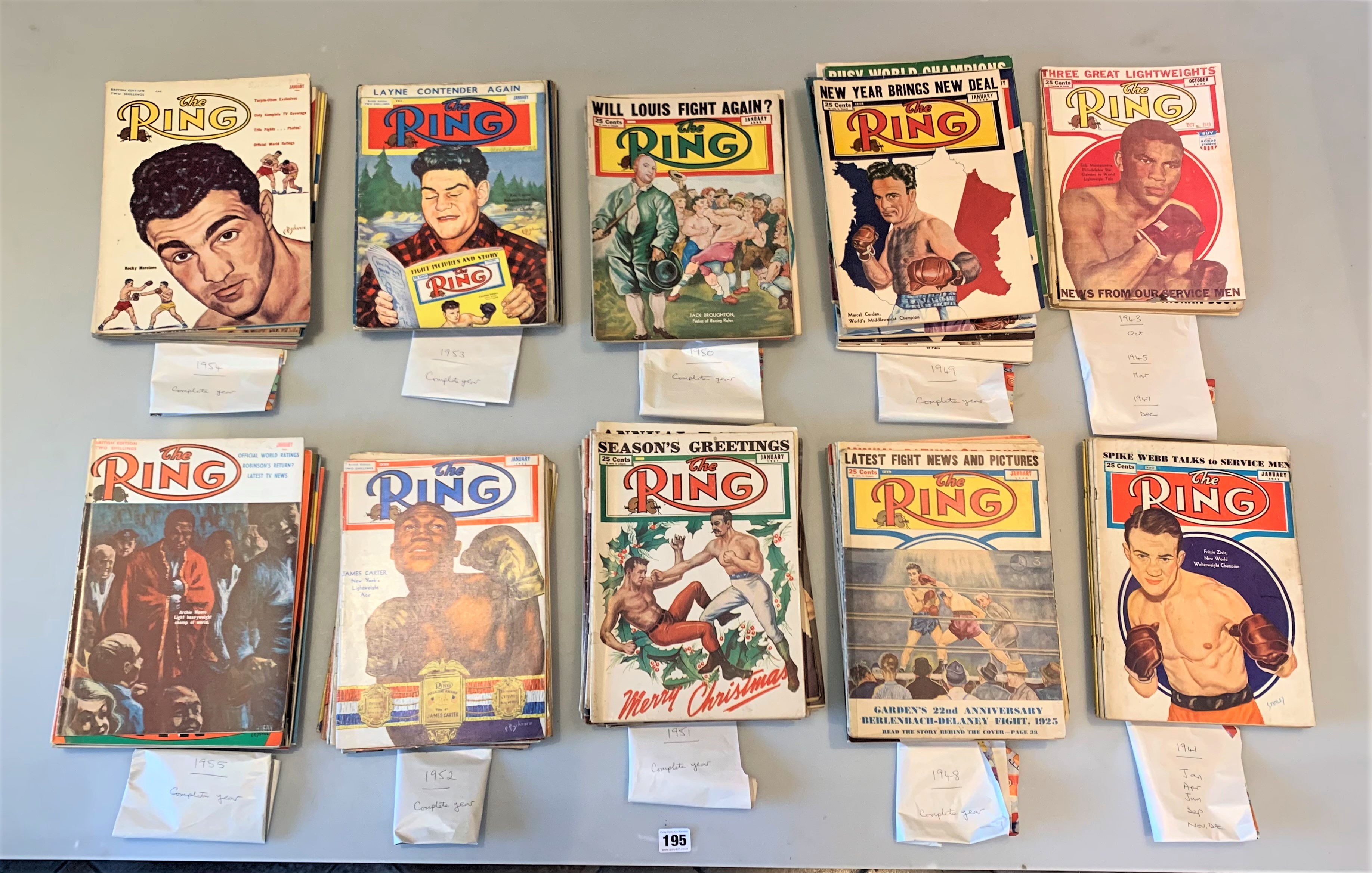 ‘The Ring’ boxing magazines 1941 - 1955