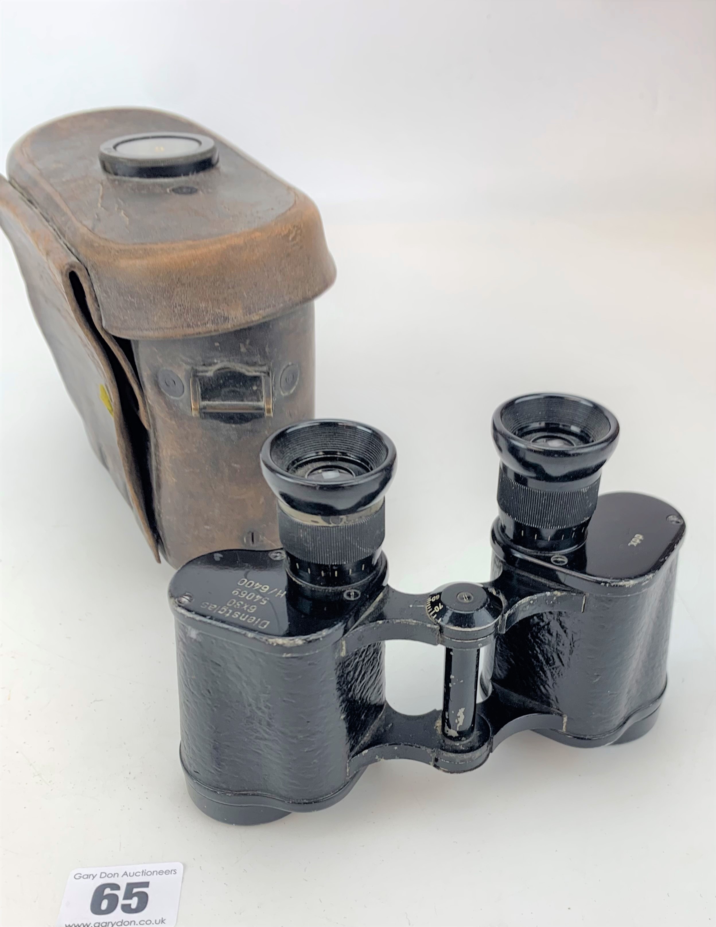 Dienstglas binoculars in case with compass - Image 3 of 4