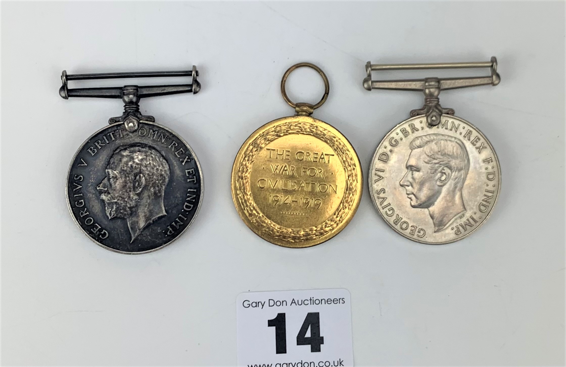 2 First World War Medals & 1 Second World War Medal - Image 3 of 3