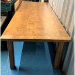 Very large handbuilt refectory table 96.5" Long x 40" wide x 30" high