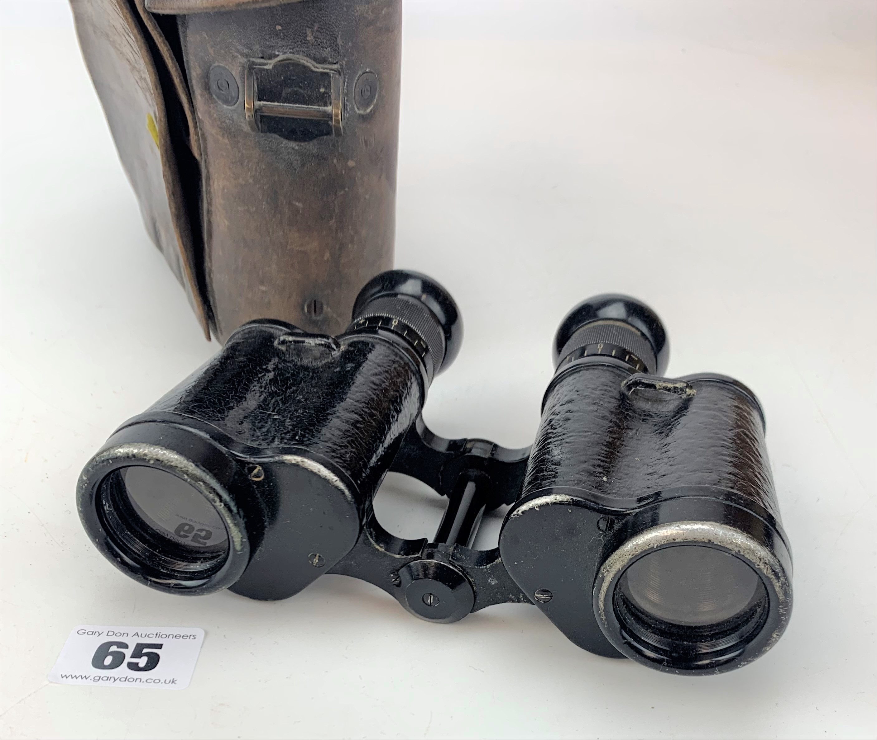 Dienstglas binoculars in case with compass - Image 4 of 4