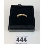 9k gold and pearl eternity ring