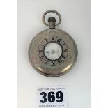 Silver half hunter Dennison pocket watch