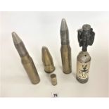 5 bullet shells