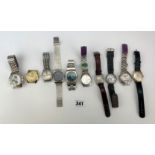10 assorted gents wristwatches
