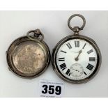 Silver pocket watch & silver case