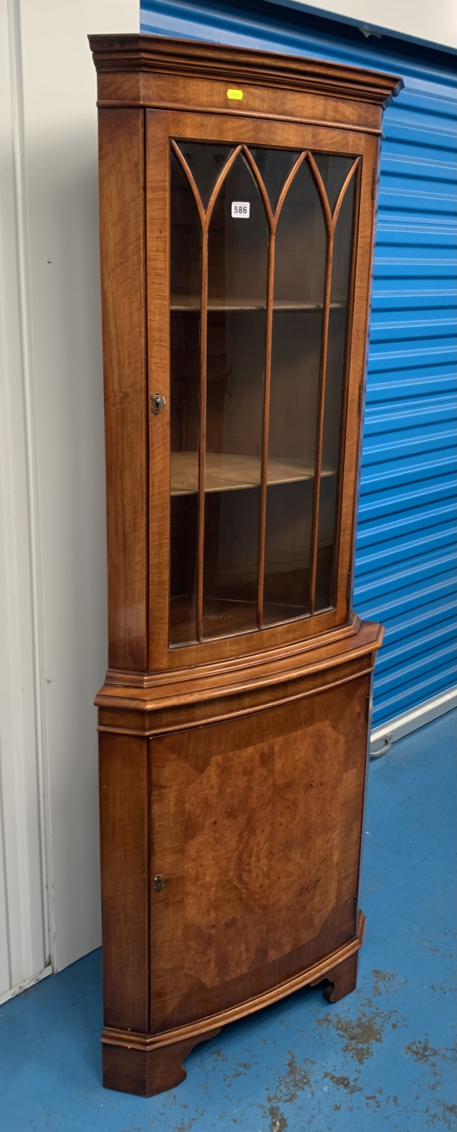 Walnut corner cabinet - Image 2 of 4