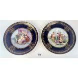 Pair of Royal Vienna plates