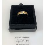 14k gold gents ring with diamond
