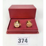 Pair of gold plated Prestige watch cufflinks