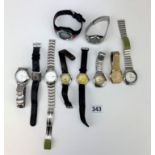 10 assorted gents wristwatches
