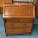 Carved oriental bureau