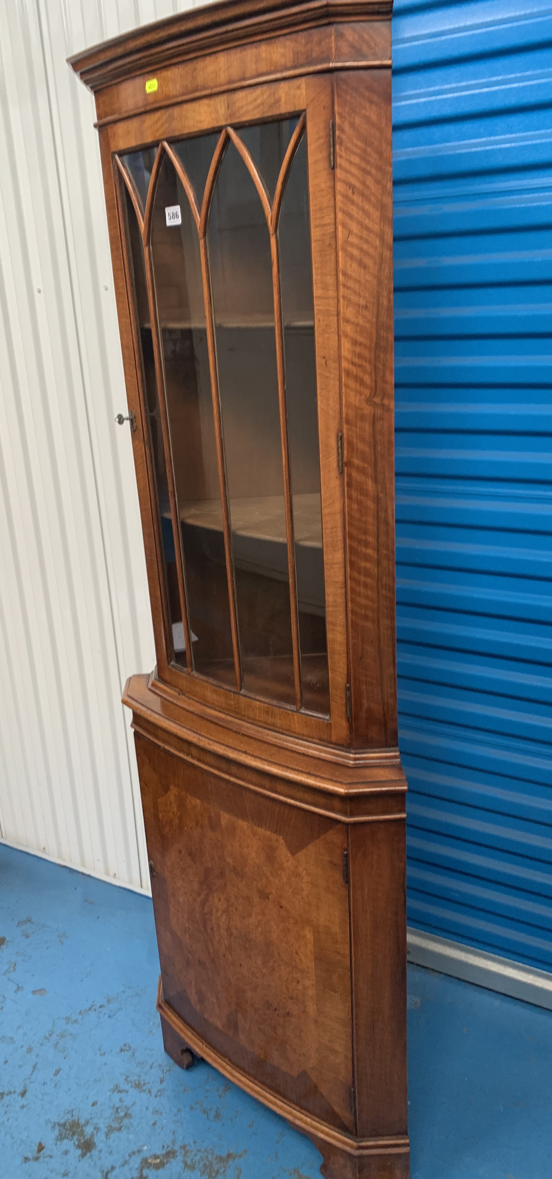 Walnut corner cabinet