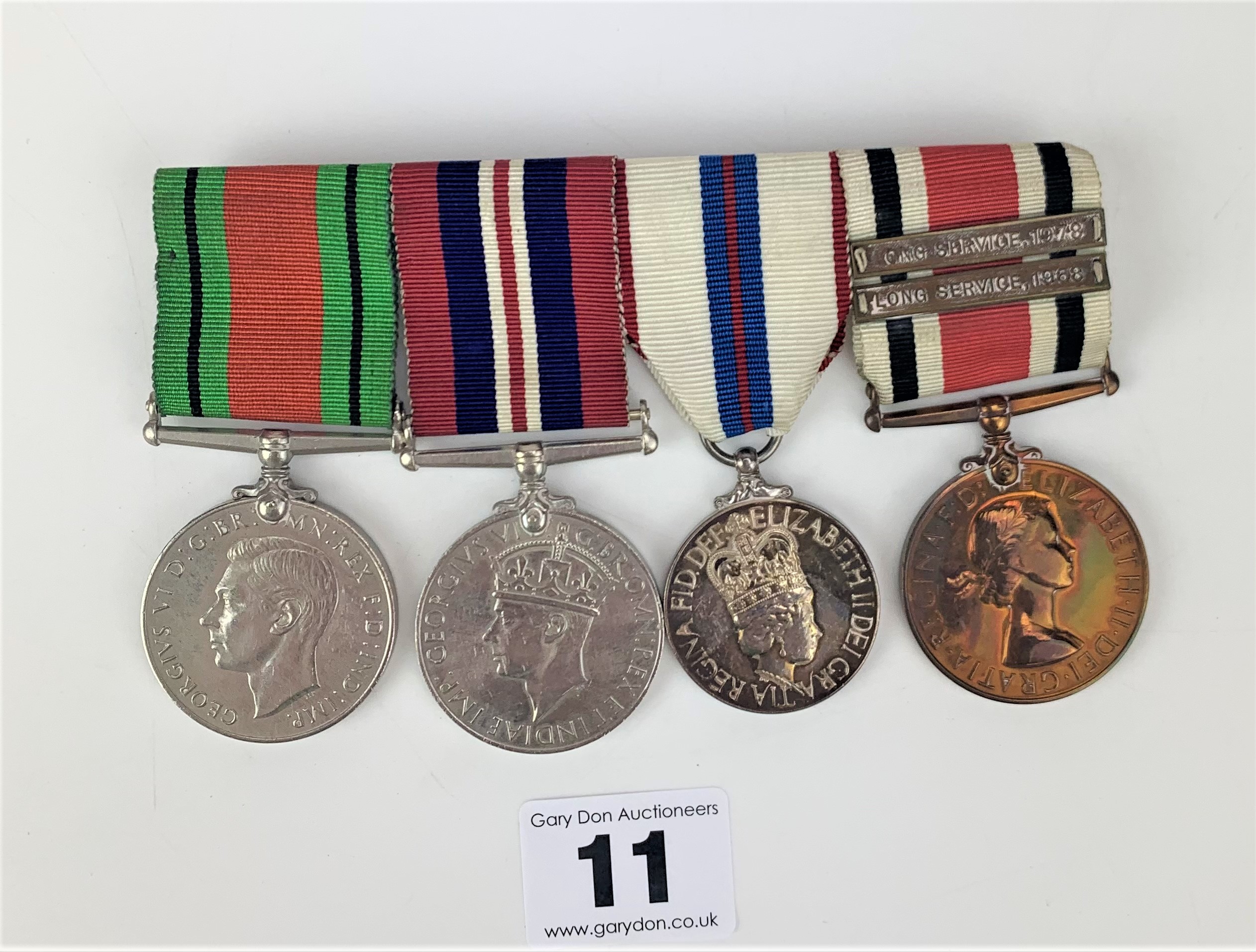 Bar with 2 Second World War Medals and 2 Police Service Medals, miniature medals and MBE medal - Image 4 of 11