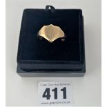 9k gold signet ring