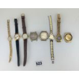 5 ladies watches and 3 gents watches