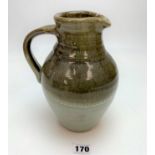 Studio art pottery jug. Signed Jan Burgess. 8” high
