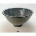 Art pottery bowl, signed 15” diameter x 8” high