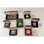 7 boxed proof coin sets