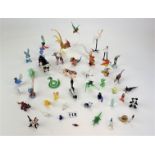 Quantity of mixed loose glass animals and figures