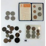 UK coin sets, loose coins and 50 pences