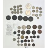Mixed world and UK coins including some silver