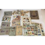 Albums of cigarette cards and loose cigarette cards