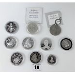 10 World silver proof coins