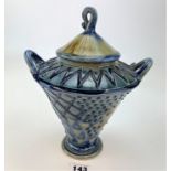 Studio art pottery Amphora. Signed Andrew Osborne ’88. 11” high