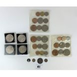 Assorted pre-decimal UK coin sets and crowns