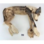 Virginia Dowe figurative ceramic dog. 15” long 3886