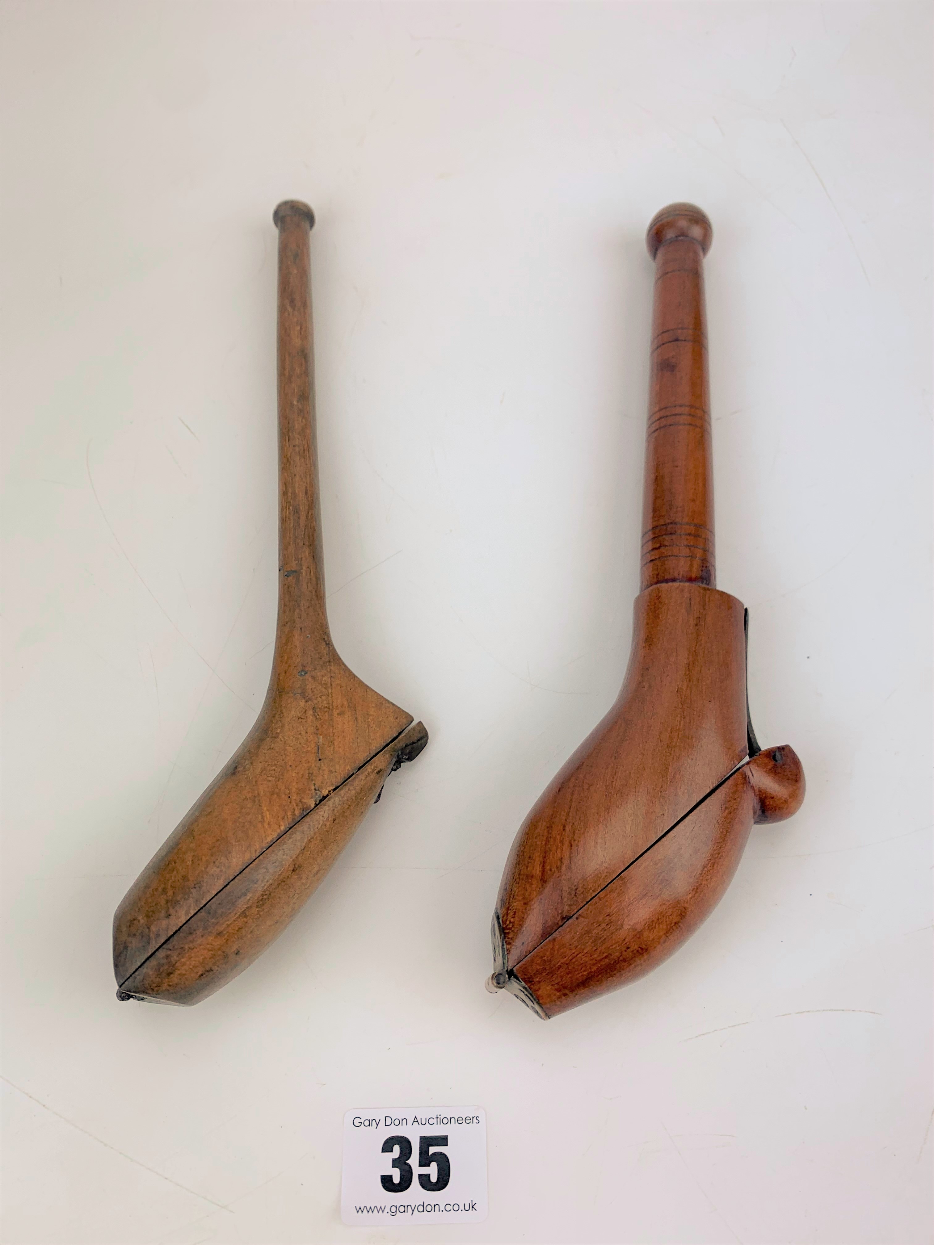 2 x 18th century wooden pipe boxes - Image 2 of 5