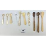 10 mixed snuff spoons