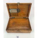 Wood and brass herb box with nutmeg grater