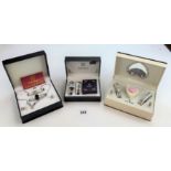 3 boxed sets of dress jewellery